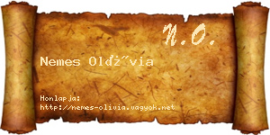 Nemes Olívia névjegykártya
